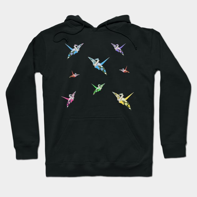 Origami cranes Hoodie by Blacklinesw9